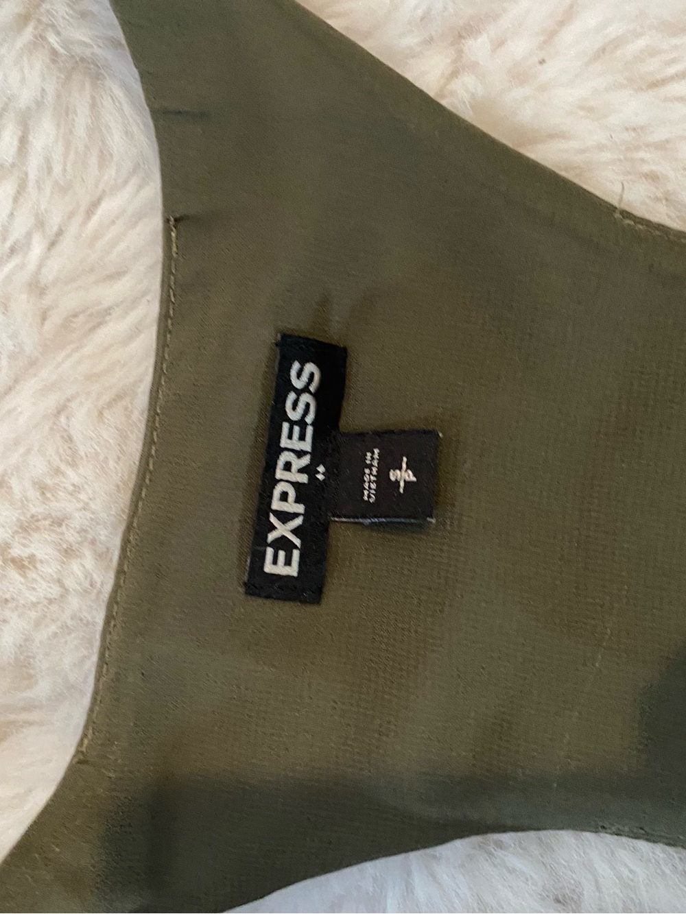 Express Olive Racerback Tank Top - Picture 3 of 4